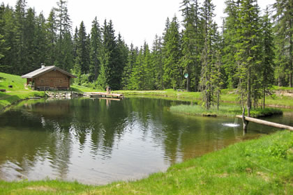 Teich mit H&uuml;tte